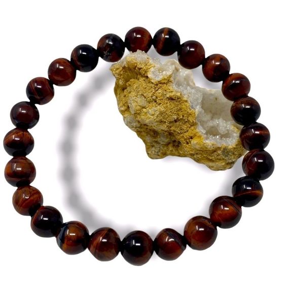 🆕 Red Tigers Eye Crystal Bracelet - Picture 3 of 3